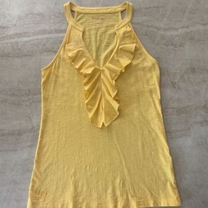Lilly Pulitzer Ruffle Detailing Yellow Tank